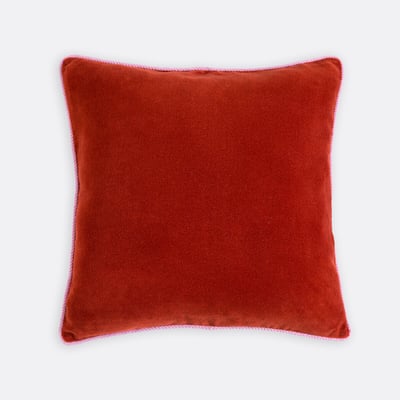 Housse de coussin bicolore carrée 50x50 cm, en velours, GUSALI LA REDOUTE INTERIEURS