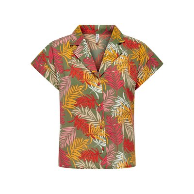 Kurzärmelige Bluse, Allover-Druck ONLY