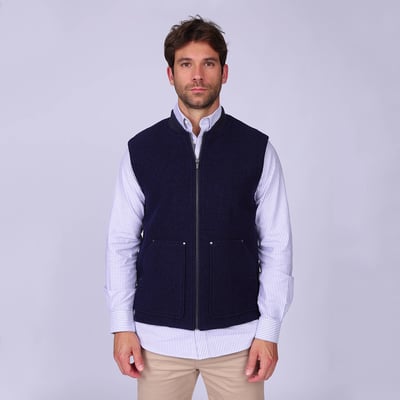 Veste sans manches en laine MISE AU GREEN