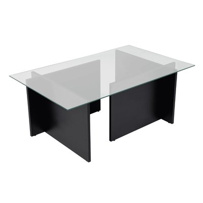 Table basse avec plateau en verre L105 cm - NOAH CALICOSY