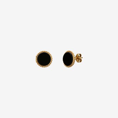 Boucles d'oreilles dorées à l'or fin LADY CAROLINE NAJMAN