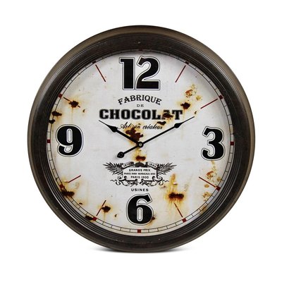 Horloge ancienne murale fabrique de chocolat DECORATION D’AUTREFOIS