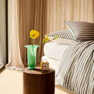 Housse de couette en percale de coton seersucker, L SEERLINE LACOSTE HOME