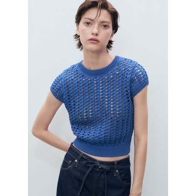 Pull-over crochet manches courtes MANGO