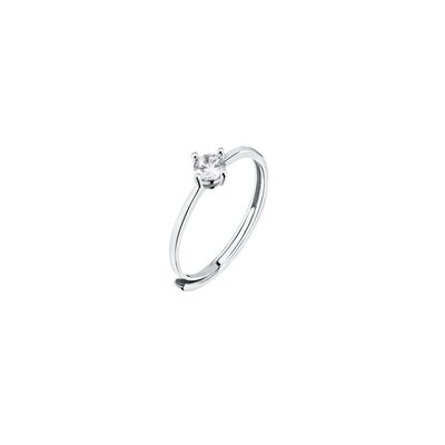 Bague en acier, cristaux, SILVER LA PETITE STORY