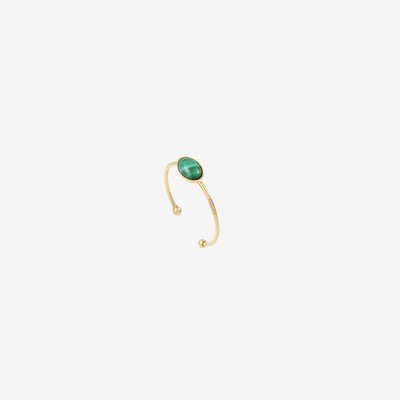 Bague ajustable plaquée or CAB OVALE CAROLINE NAJMAN