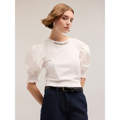 T-shirt en jersey de coton teinte unie MOTIVI