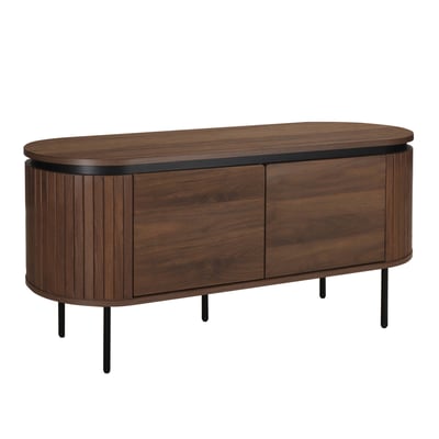 Meuble TV 120 cm en mélaminé, HEMERA OVIALA