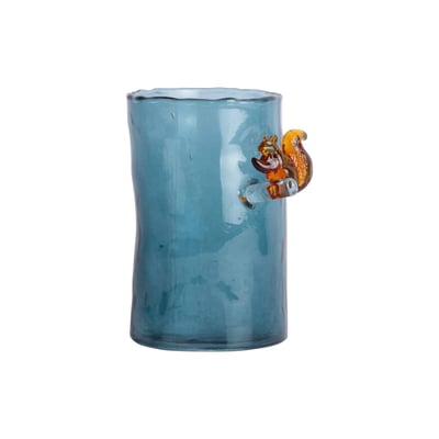 Vase Verre SQUIRREL ON BRANCH PRESENT TIME