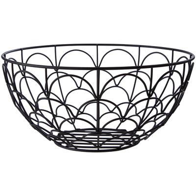 Wire Fruit Basket in Matte Black Finish SO'HOME