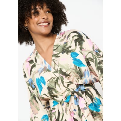 Robe cache-coeur à imprimé fleuri LOLALIZA