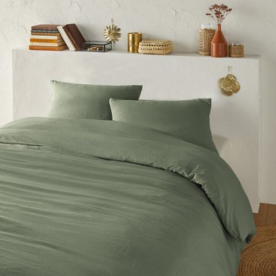 Parure de lit microfibre lavée polyester recyclé LA REDOUTE INTERIEURS
