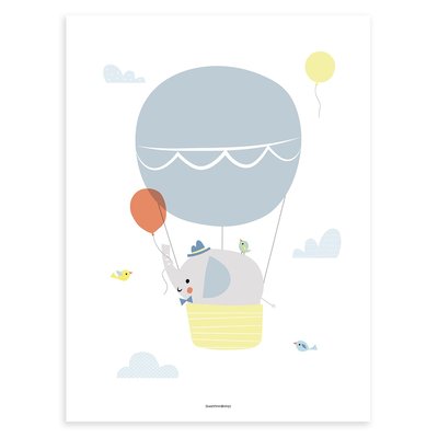 Affiche élephant UP! LILIPINSO