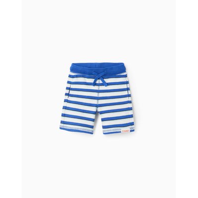 Short en Piqué de Coton à Rayures ZIPPY