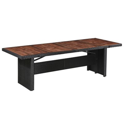 Table de jardin en résine tressée et acacia HOME MAISON