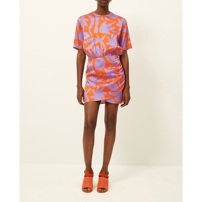 Thea Printed Mini Dress with Short Sleeves SESSUN