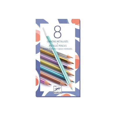 Les couleurs des grands - 8 crayons métalliques DJECO