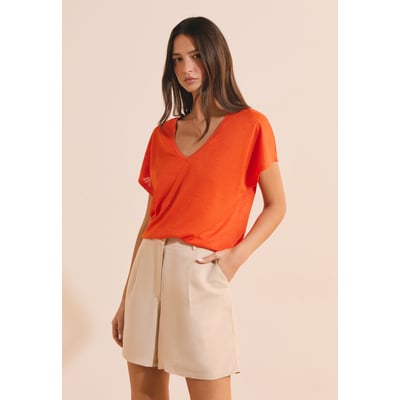 T-shirt manches courtes col V TANGO TS ETAM