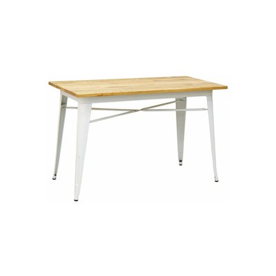 Table industrielle en métal et bois d'orme huilé AUBRY GASPARD