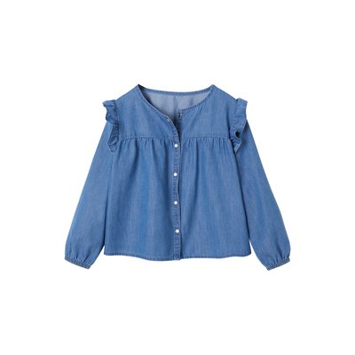 Chemise en jean à volants VERTBAUDET