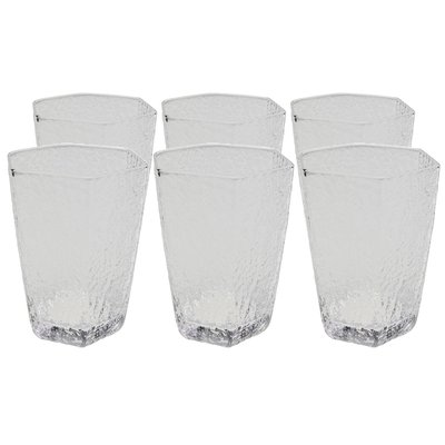Lot de 6 verres à eau, CASCATA KARE DESIGN
