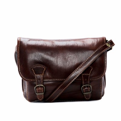Sac bandoulière cartable cuir italien lisse NAGAÏ OH MY BAG