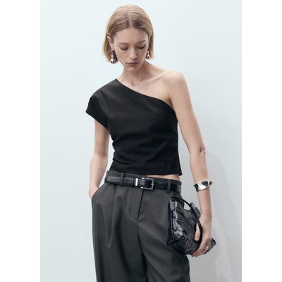 Top asymétrique en lin MANGO