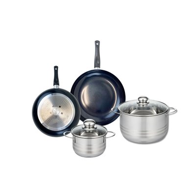 Set de 2 poêles 20 et 24 cm et 2 faitouts Prima Brillant ELO