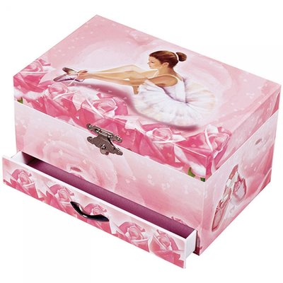 Boîte à bijoux musicale phosphorescente Ballerine rose TROUSSELIER