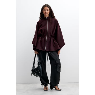 Poncho à fermeture éclair avec ceinture DESIGUAL