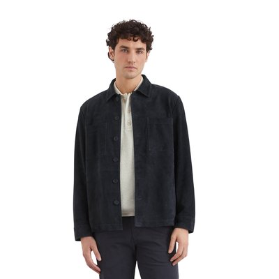 Veste chemise regular en cuir de chèvre souple MARC O'POLO