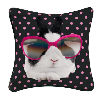 Housse de coussin 40 x 40 cm imprime Bunny Star rose DOUCEUR D'INTÉRIEUR