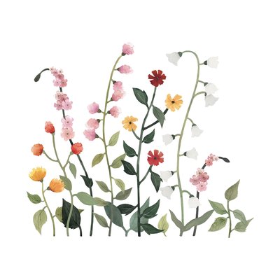 Stickers muraux fleurs QUEYRAN LILIPINSO