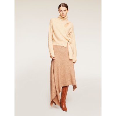Jupe asymétrique en maille à côtes MOTIVI