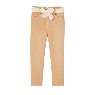 Pantalon Mom et sa ceinture en gaze de coton VERTBAUDET