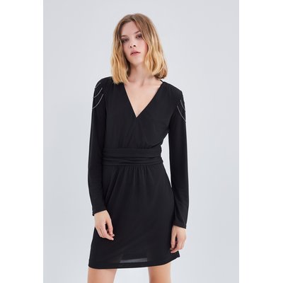 Robe courte encolure V ceintrée IKKS