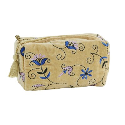 Trousse à maquillage velours floral MADAM STOLTZ