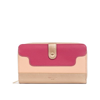 Compagnon de voyage  1 volet  Stop RFID  Cuir BAHIA HEXAGONA