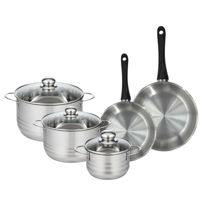 Batterie 2 poêles 20/24cm + 3 faitouts 16/20/24cm BRILLANT FACKELMANN