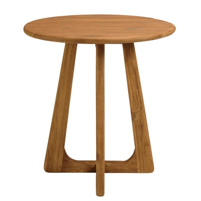 Table de jardin ronde 70 cm en teck recyclé ORIA PIER IMPORT