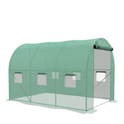 Serre en tunnel PE Vert OUTSUNNY