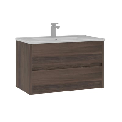 Meuble vasque suspendu 85 cm 2 tiroirs MOANA PIER IMPORT