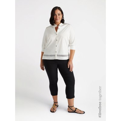 Chemise boxy avec broderie ajourée sur les épaules et dans le bas FIORELLA RUBINO
