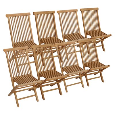 Chaises en teck, lot de 8, LOMBOK HAPPY GARDEN