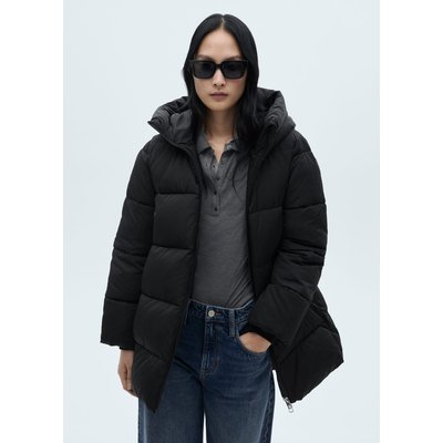 Anorak midi matelassé capuche MANGO