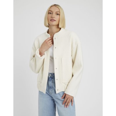 Veste en laine blanche outlet