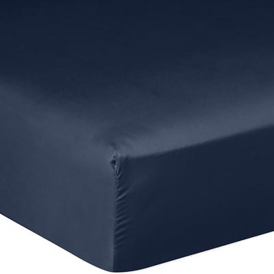 Drap housse en satin de coton lavé bonnet 30 cm uni, DESIR BATON ROUGE