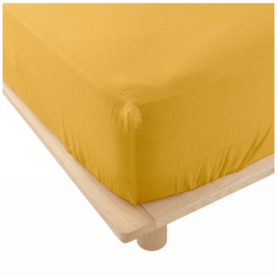 Drap housse en gaze de coton Tendance uni EDEN