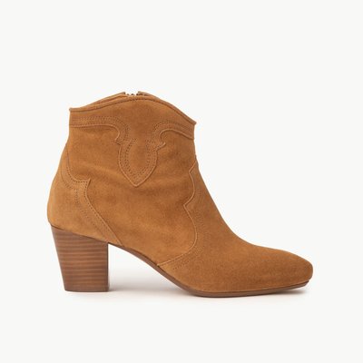 Bottine cuir velours ISAURE MAISON TOUFET