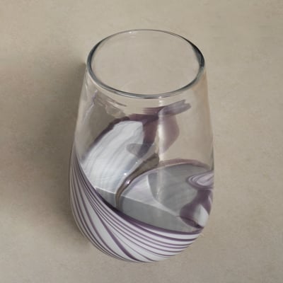 Vase décoratif en verre soufflé H23 ALMOND SIA